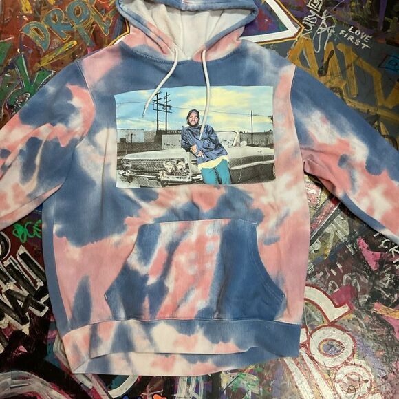Bioworld Boyz N the Hood Tie-Dye Hoodie - Ice Cube Graphic, Size Large - Picture 2 of 8